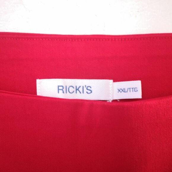 Ricki's Ladies Red Size XXL Pull On Style Capri Length Pants - Picture 3 of 12